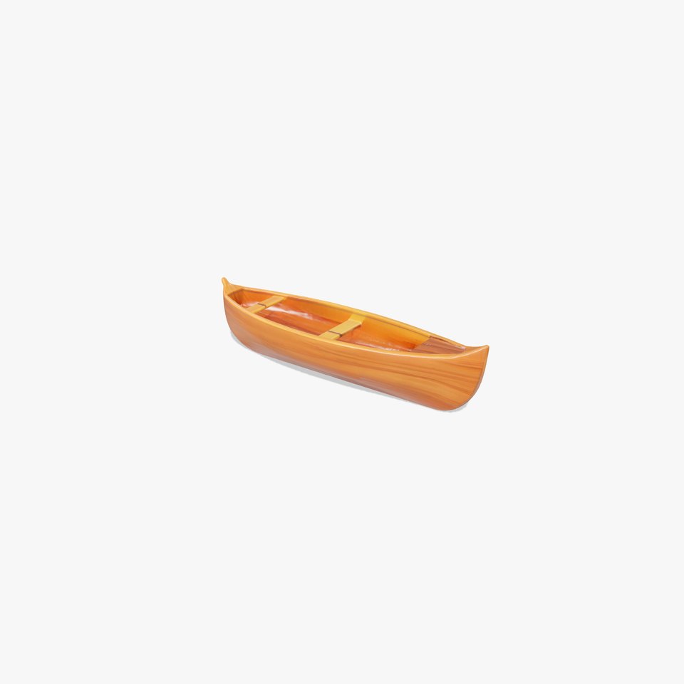 Wooden Canoe Model Pack with PBR Textures